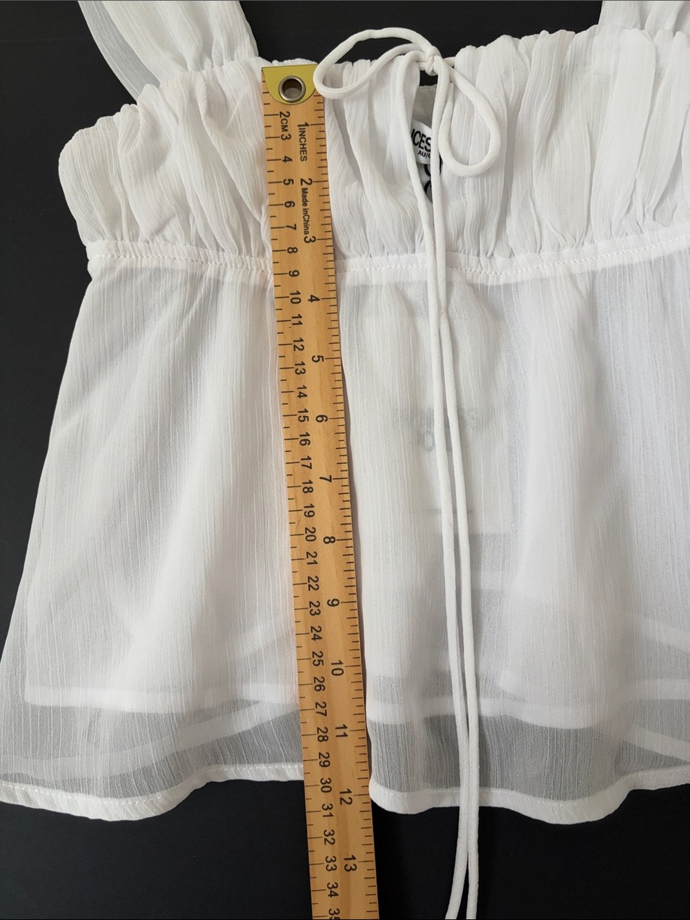 Princess Polly White Ruched Tie-Front Camisole - Picture 9 of 10